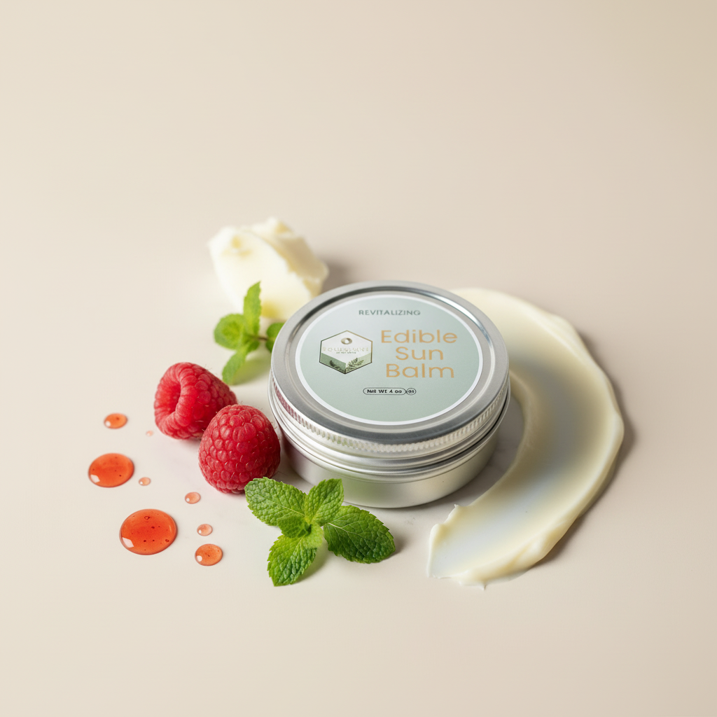 Edible Sun Balm for Lips and Face - Natural Protection and Hydration